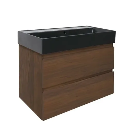 Kúpeľňová skrinka s umývadlom SAT B-Way 59x50x45 cm orech mat BWAY260NUTU2BB