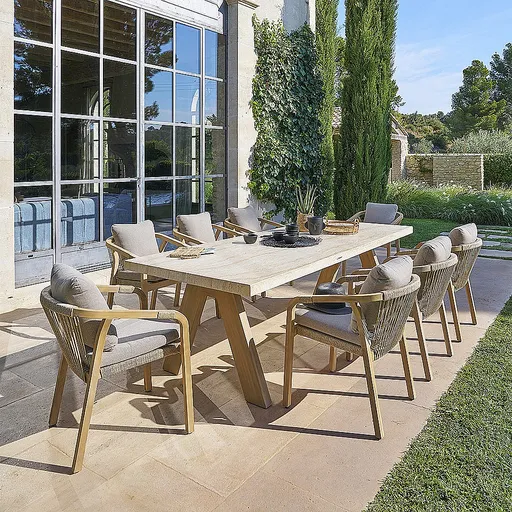 DEOKORK Luxusná jedálenská zostava z akácie RICHMOND 1+8