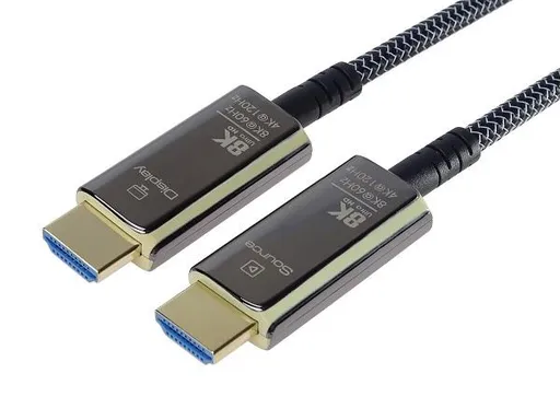 PremiumCord Ultra High Speed HDMI 2.1 optický fiber kábel 8K @ 60Hz, pozlátené 15m