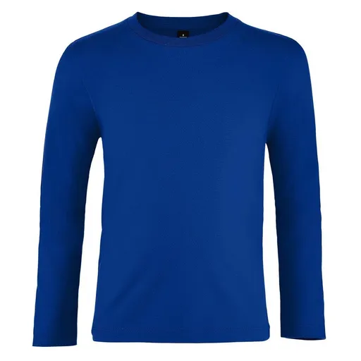SOL'S Detské tričko s dlhým rukávom Imperial - Kráľovská modrá | 10 rokov (130/140)