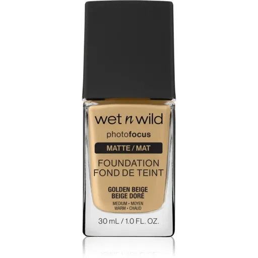 Wet n Wild PhotoFocus zmatňujúci fluidný make-up odtieň Golden Beige 30 ml