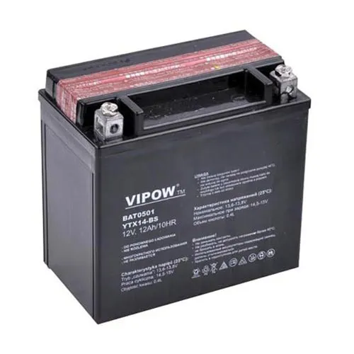 Batéria motocyklová 12V 12Ah VIPOW BAT0501