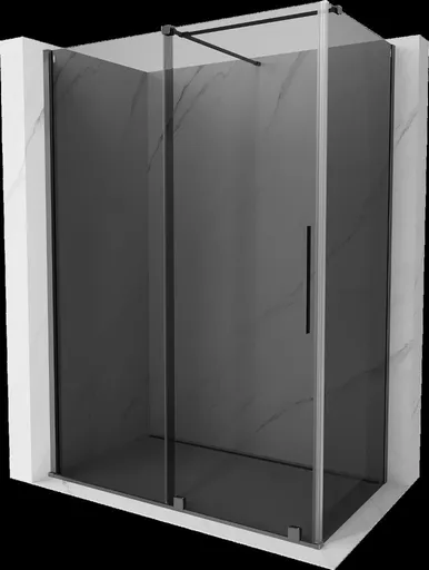 MEXEN/S - Velár sprchovací kút, posuvné dvere 150 x 70, grafit, grafit metal 871-150-070-41-95