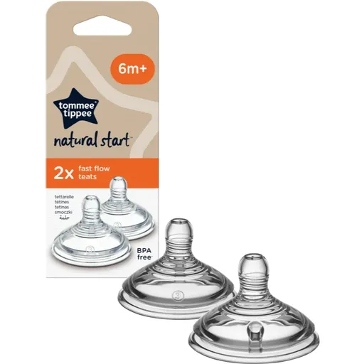Tommee Tippee Natural Start Anti-Colic Teat cumlík na fľašu Fast Flow 6 m+ 2 ks