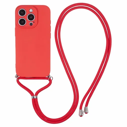 PROTEMIO ROPE Kryt so šnúrkou Apple iPhone 16 Pro červený