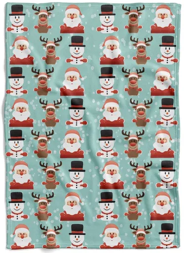 Deka Vianoční panáčkovia (Rozmer: 150 x 120 cm, Podšitie baránkom: NE)