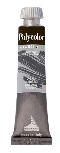 MAIMERI POLYCOLOR - Jemné vinylové farby 541 - micaceous black, 20 ml