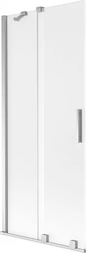 MEXEN/S - Velar dvojkrídlová posuvná vaňová zástena 80 x 150, dekor, chróm 896-080-000-31-01