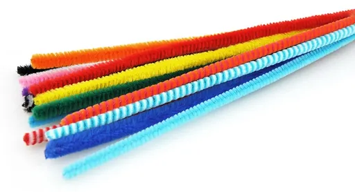 MEYCO - Farebné plyšové drôty 8 mm x 50 cm, ružová, 10 ks