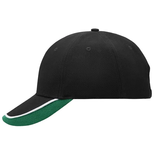 Myrtle Beach (Daiber) Reklamná šiltovka MB049 - Čierna / biela / tmavozelená | uni