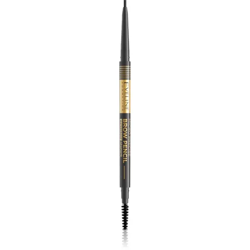 Eveline Cosmetics Micro Precise vodeodolná ceruzka na obočie s kefkou 2 v 1 odtieň 04 Graphite 4 g