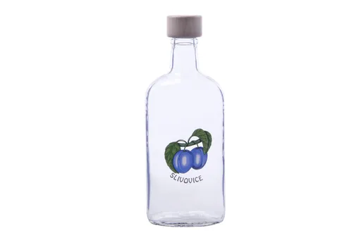 MAKRO - Fľaša GIN 0,7L rôzne dekory, výška 24cm, sklenená
