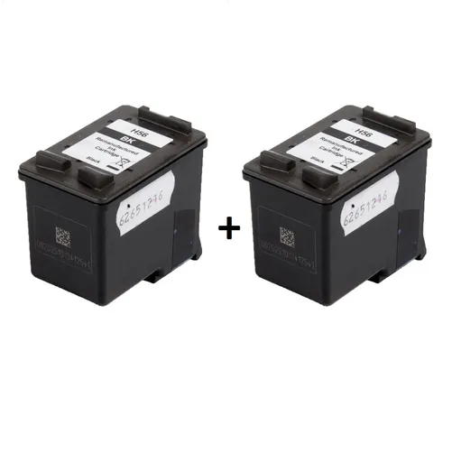 Renovovaná atramentová náplň C6656AE, no.56/2x21ml pre tlačiarne HP (multipack), čierna