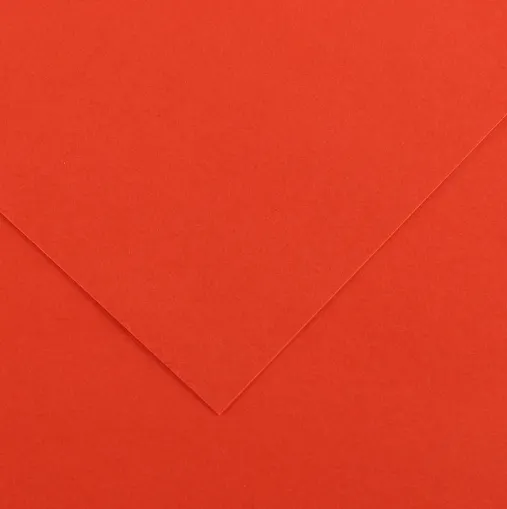 CANSON COLORLINE - Obojstranné farebné papiere 50 x 65 cm, 14 - tomato, 10 ks