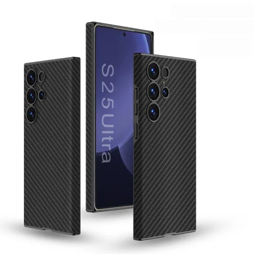 GKK LEATHER CASE Ochranný kryt pre Samsung Galaxy S25 Ultra 5G CARBON BLACK
