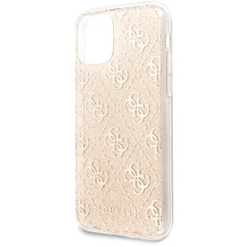 Guess 4G Glitter Zadný Kryt pre iPhone 11 Gold (3700740469187)