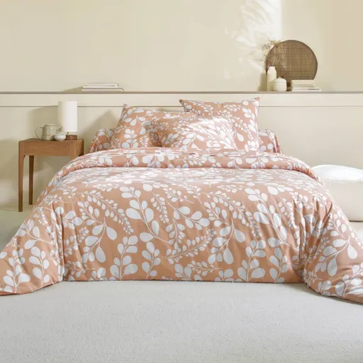 Dvojfarebná posteľná bavlnená bielizeň Chloé s potlačou listov