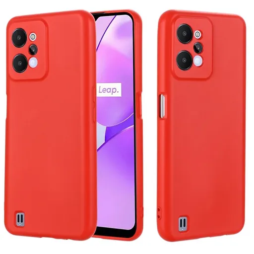 RUBBER Ochranný kryt pre Realme C31 červený