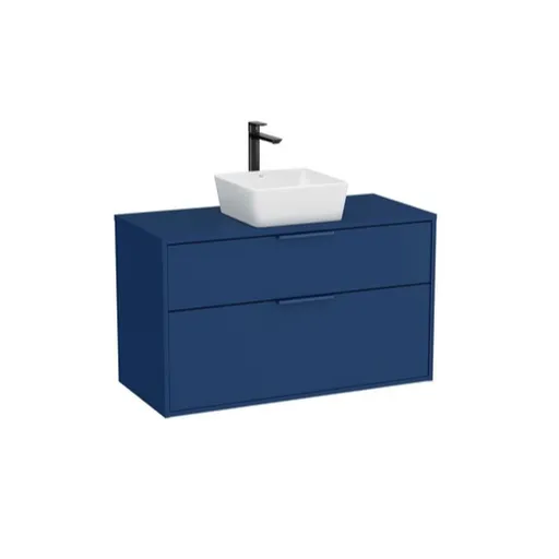 Roca Optica kúpeľňová skrinka bez umývadla 98,5x58x45,5 cm modrá mat OPTDESK1002ZM