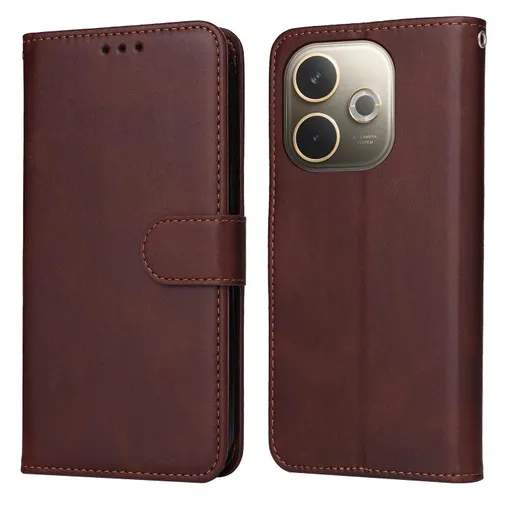 SMOOTH Peňaženkové puzdro pre Oppo A5 Pro 5G hnedé