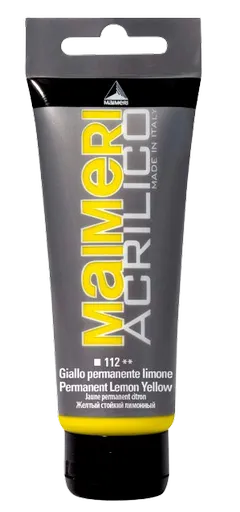 MAIMERI ACRILICO - Akrylové farby 112 - permanent yellow lemon, 0,075 L