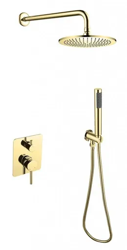 BESCO BESCO - Podomietkový sprchový set SLIM Decca / ILLUSION II Zlatá BABPDIIIZL