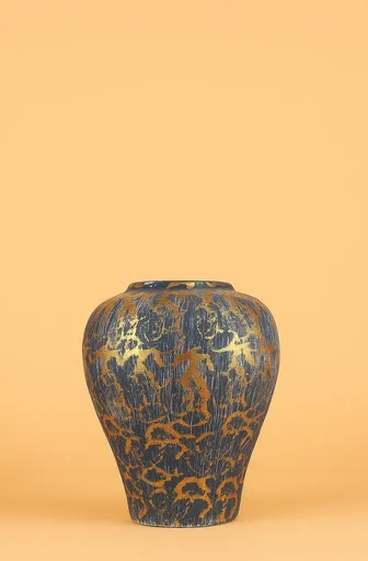 Keramická váza YL744 Vesira modrá/zlatá
