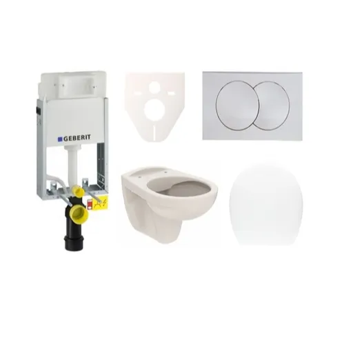Cenovo zvýhodnený závesný WC set Geberit na zamurovanie + WC S-Line SIKOGE1U7