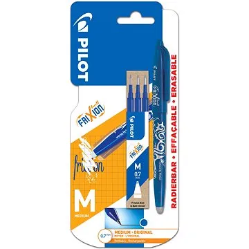 PILOT FriXion Ball 07/0,35 mm, modré – balenie 1 ks + 3 ks náplne (BL-FR-7-L+BLS-FR-7-L)
