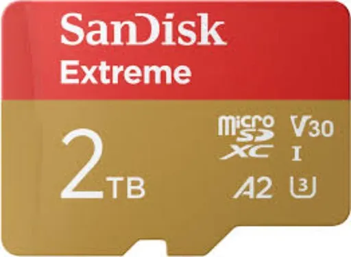 SanDisk micro SDXC karta 2TB Extreme (240 MB/s A2 UHS-I U3 V30) + adaptér