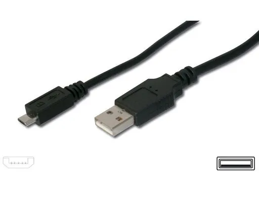 PremiumCord Kábel micro USB 2.0, AB 0,75 m kábel navrhnutý pre rýchle nabíjanie