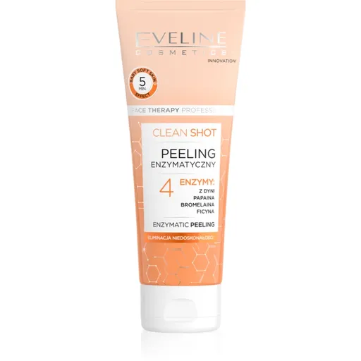 Eveline Cosmetics Clean Shot 4 Enzymes enzymatický peeling proti nedokonalostiam pleti 75 ml