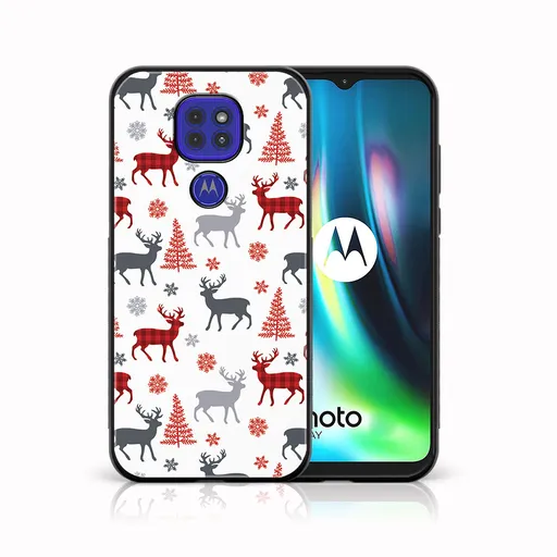 MY ART Kryt s vianočným dizajnom Motorola Moto G9 Play / E7 Plus DEER (068)