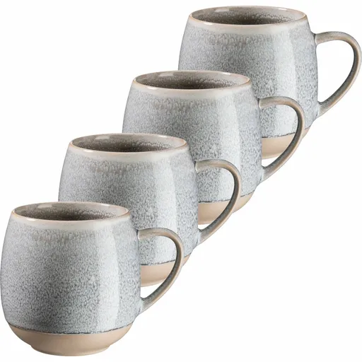 Mäser Súprava hrnčekov 4 ks AQUATA – 355 ml, sivá, 355 ml