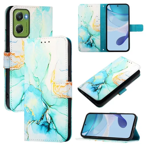 ART MARBLE Peňaženkový kryt pre Motorola Moto G06 / G06 Power GREEN