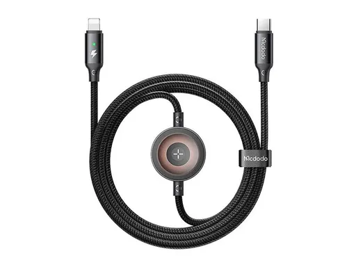 Kábel MCDODO CA-5680 USB-C /Lightning 1,5m Black + nabíjačka na Apple Watch
