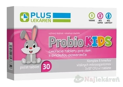 Plus Lekáreň Probio KIDS pomaranč 30 tabliet
