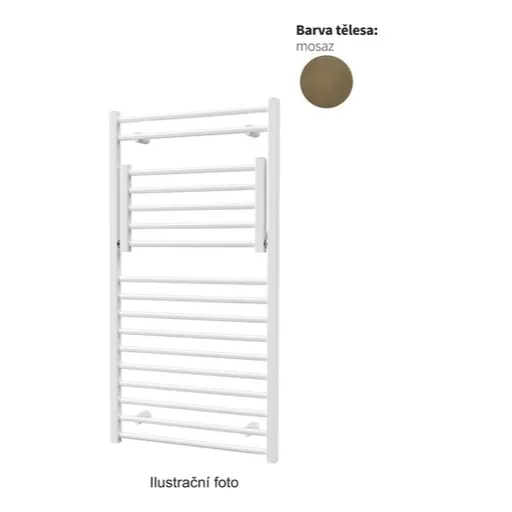 Radiátor ISAN Flexi 113,5x60 cm mosadz metalíza DFLE11350600MO