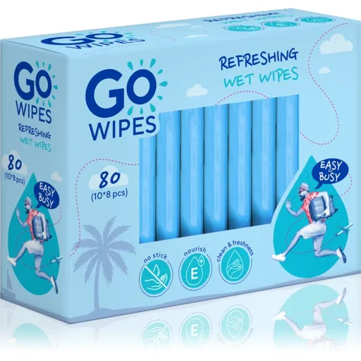 GoWipes Refreshing Wet Wipes osviežujúce vlhčené obrúsky 10x8 ks