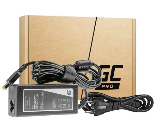 Green Cell PRO Charger / AC adaptér 20V 2.25A 45W for Lenovo G40-30 G50-30 V110-15IAP V130-15IGM Yoga 300-11IBR ThinkPad X240