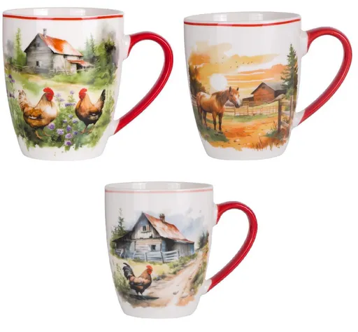 VERONI - Hrnček 360ml Vilage rôzne dekory