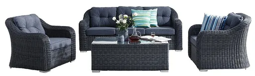 DEOKORK Ratanová zostava CORDOBA (antracit)