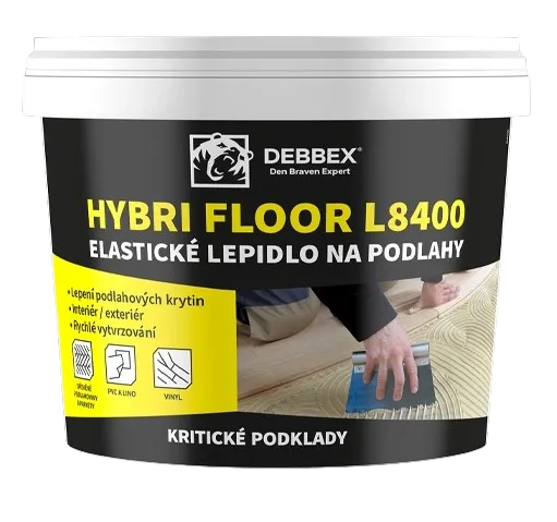 HYBRI FLOOR L8400 - Elastické lepidlo na podlahy 5 kg svetlo hnedá