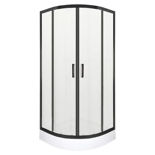 KERRA - Sprchovací kút s vaničkou Soho 80 (čierny) 5907548118783
