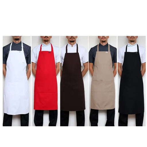 PROFIKUCHAR.SK Kuchárska zástera ku krku Profikuchar s prackou a vreckom 100% bavlna - rôzne farby Bordová