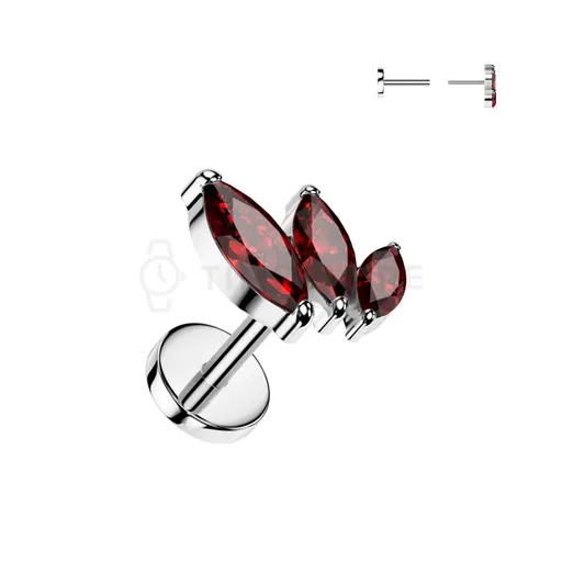 Titánová náušnica so zirkónmi - Single TS-EA-0210 - 30 dní na vrátenie tovaru, Garancia originality