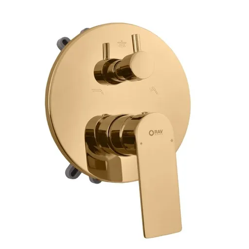 RAV SLEZÁK Nil vaňová batéria vrátane podomietkového telesa kartáčovaná zlatá NL185BOXZK