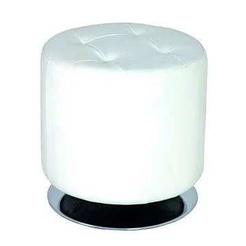 Stolička Josiah, 40 cm, nerez / bílá (HA00663)