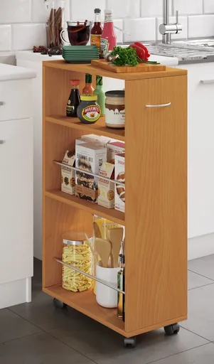 VCM Kuchyňský vozík Tusal, buk