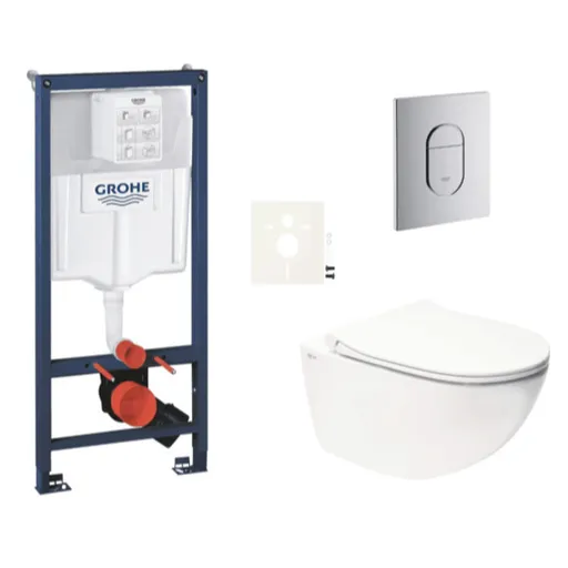 Závesný wc set do ľahkých stien / predstenová montáž SAT Infinitio SIKOGRSIN11A